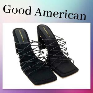 Good American Caged Mule Neoprene Black in 8.5